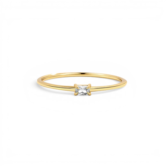 Diamond Dainty Baguette Stacking Ring