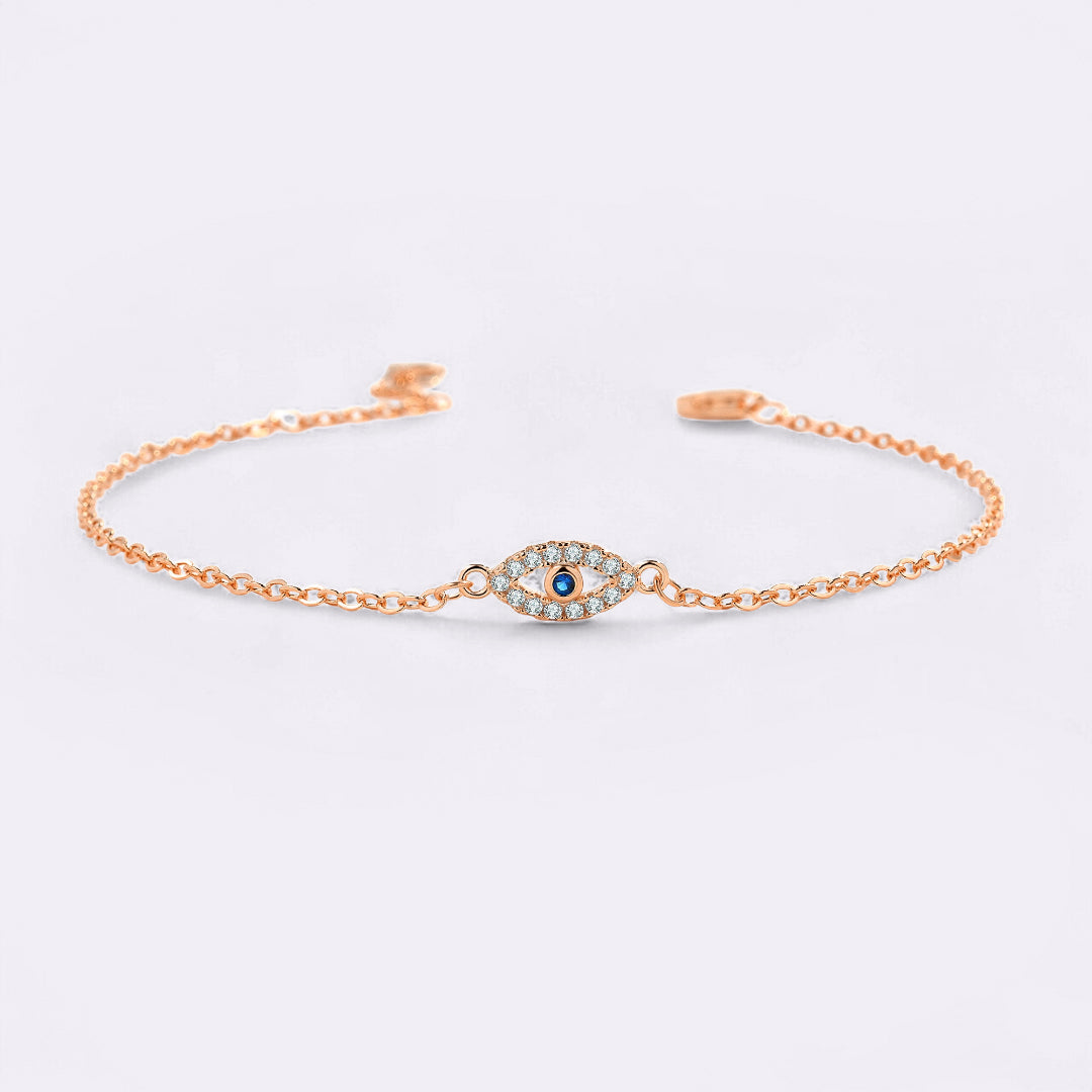 Dainty Evil Eye Charm Bracelet