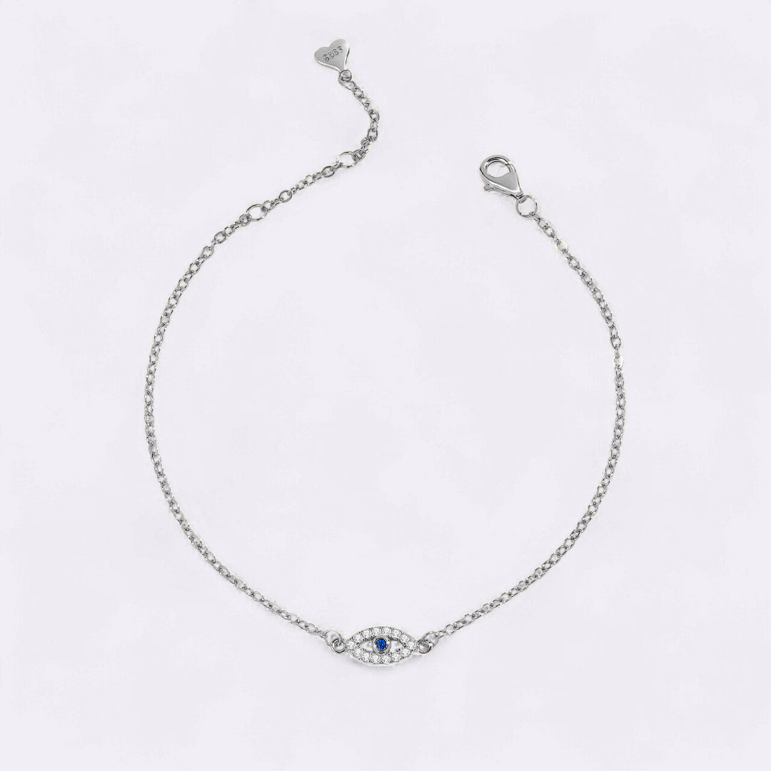Dainty Evil Eye Charm Bracelet