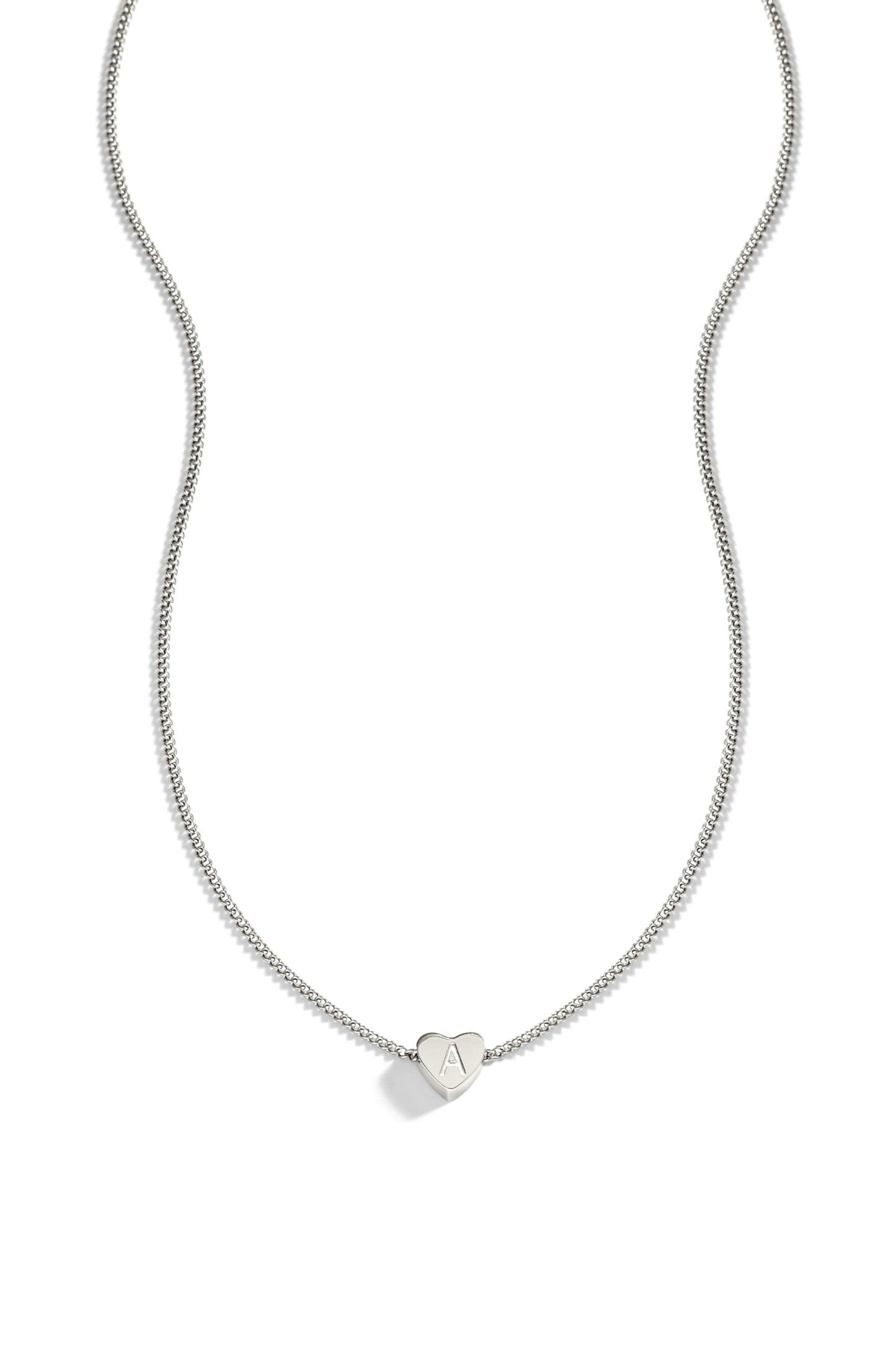Dainty Heart Stacking Initial Necklace