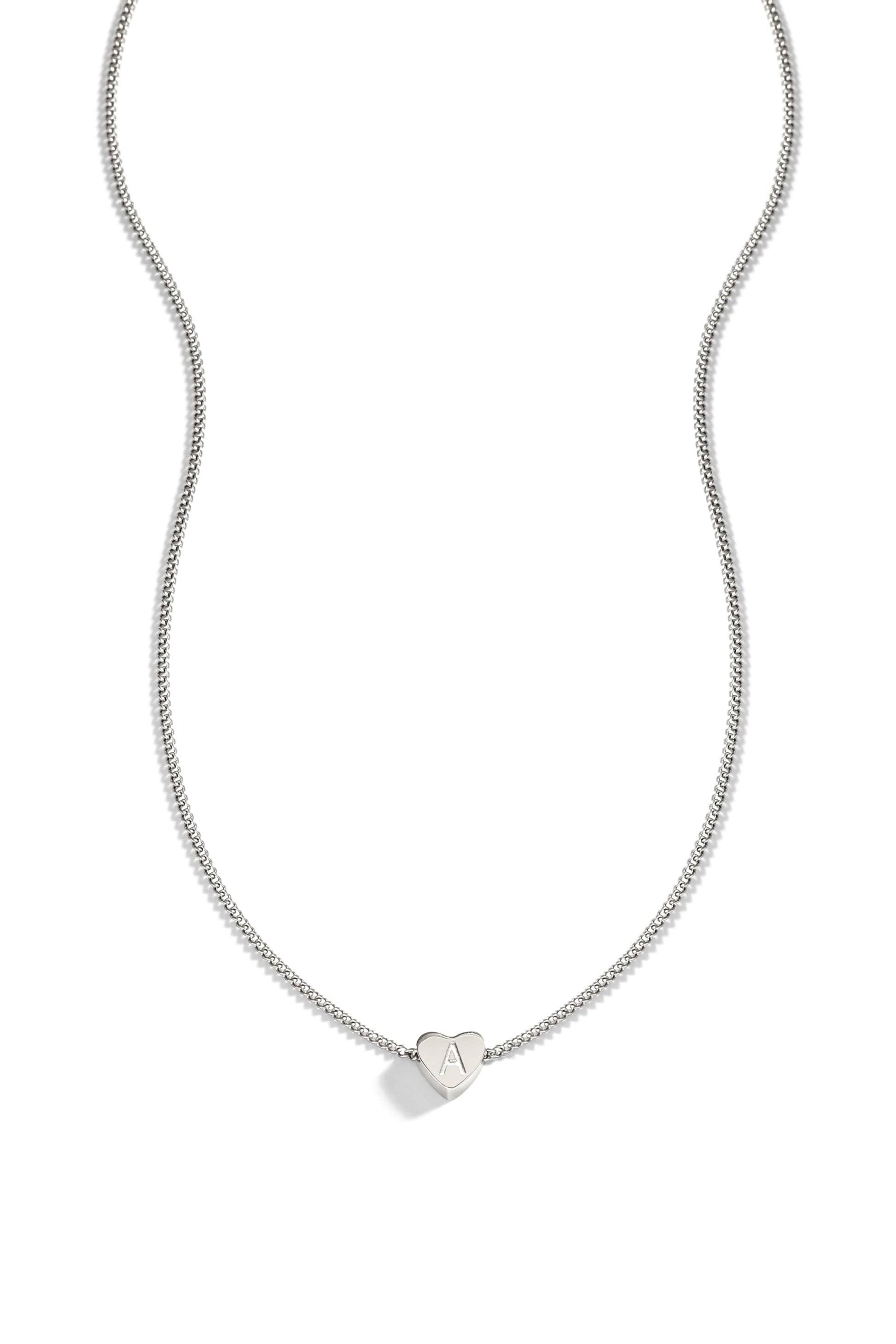 Dainty Heart Stacking Initial Necklace