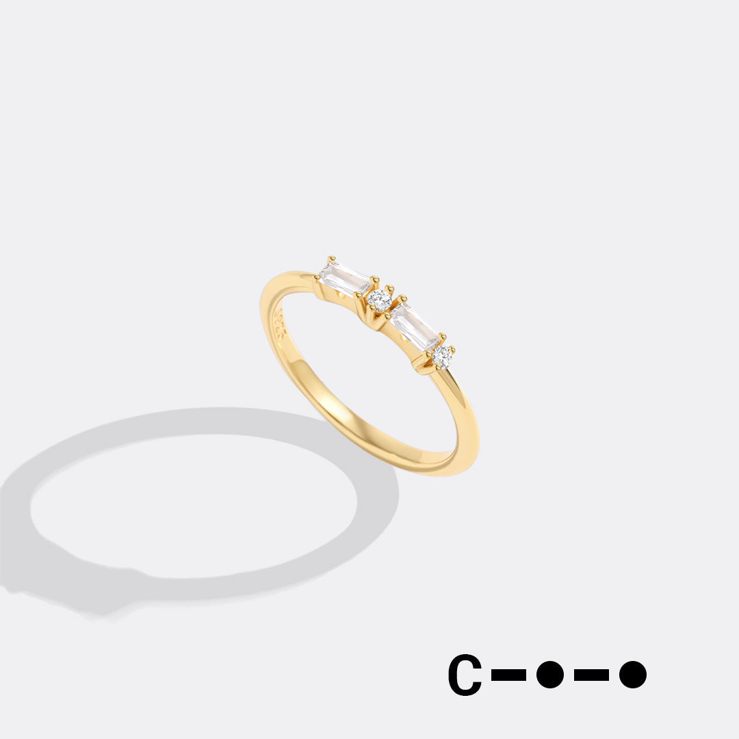 Dainty Personalized Morse Code Ring