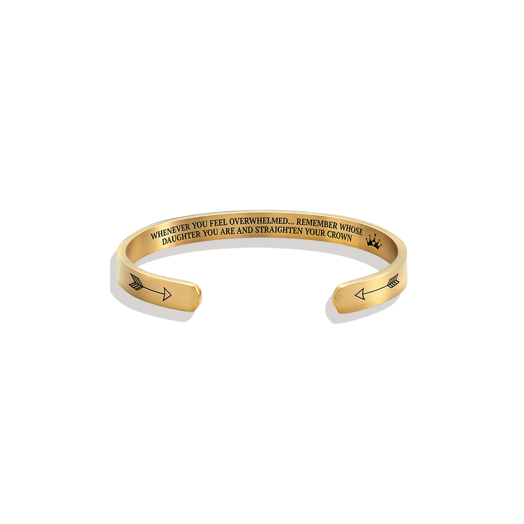 Remember Who You Are and Straighten Your Crown Cuff Bracelet