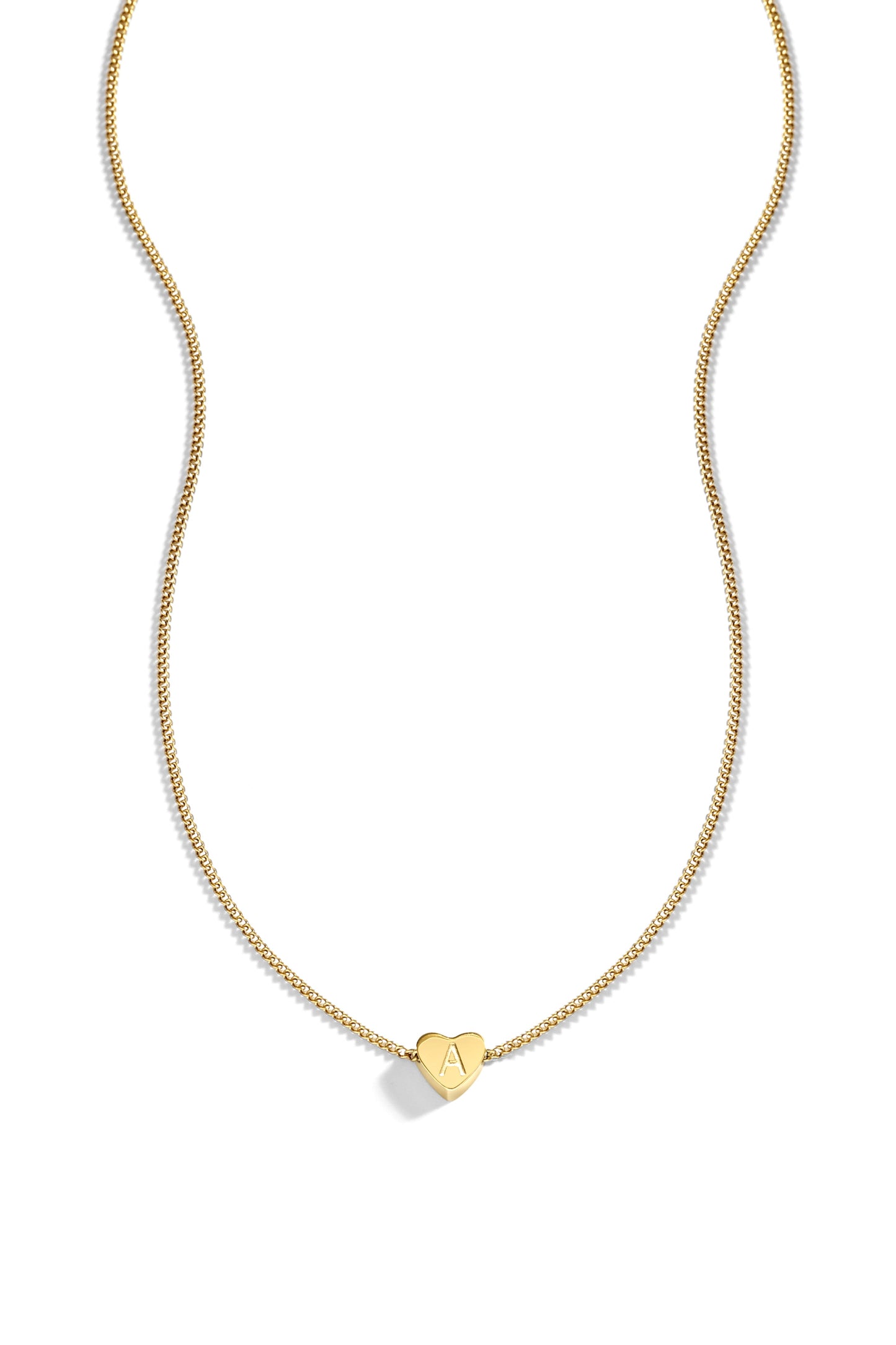 Dainty Heart Stacking Initial Necklace