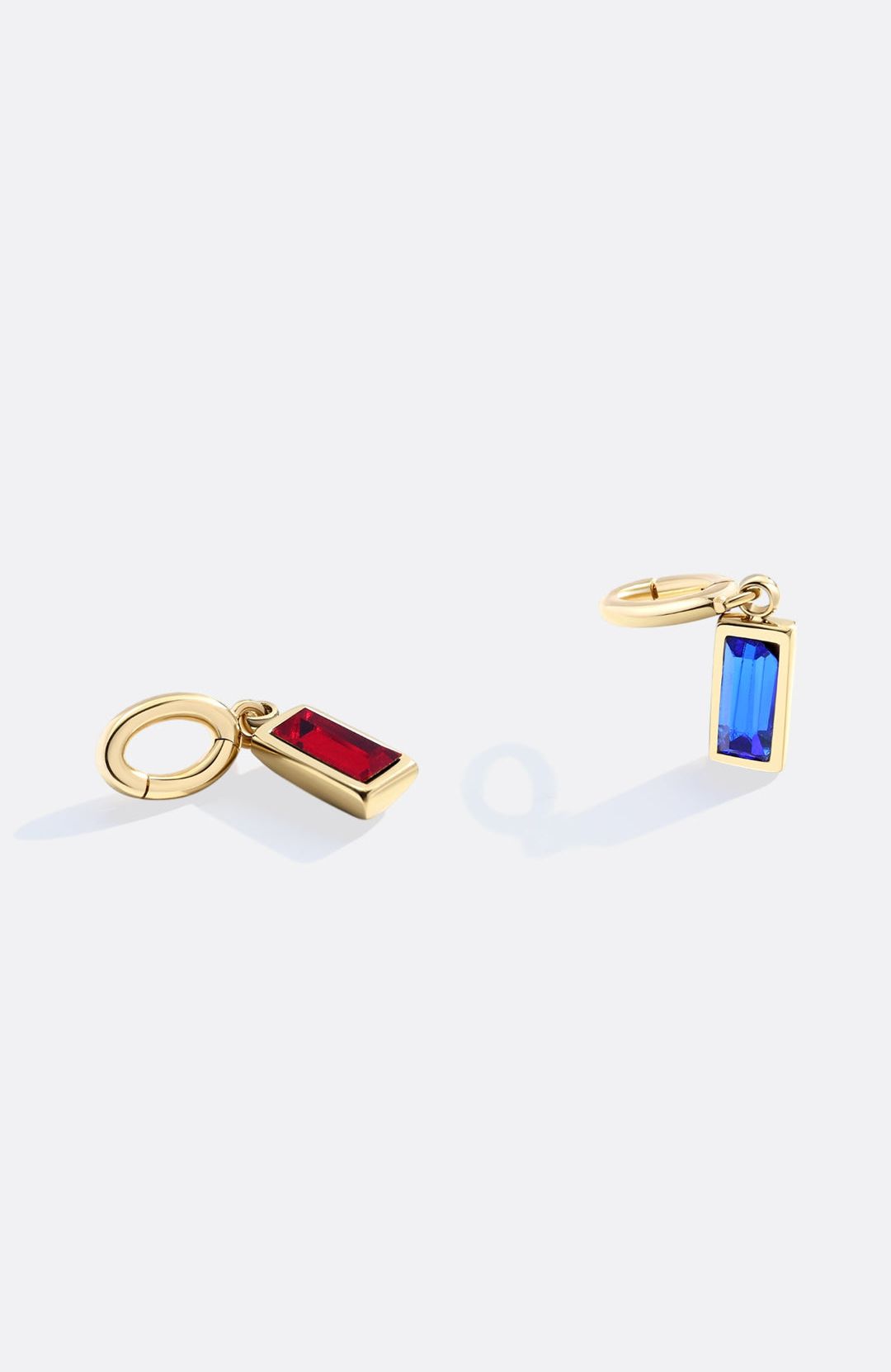 Dainty Baguette Birthstone Charm