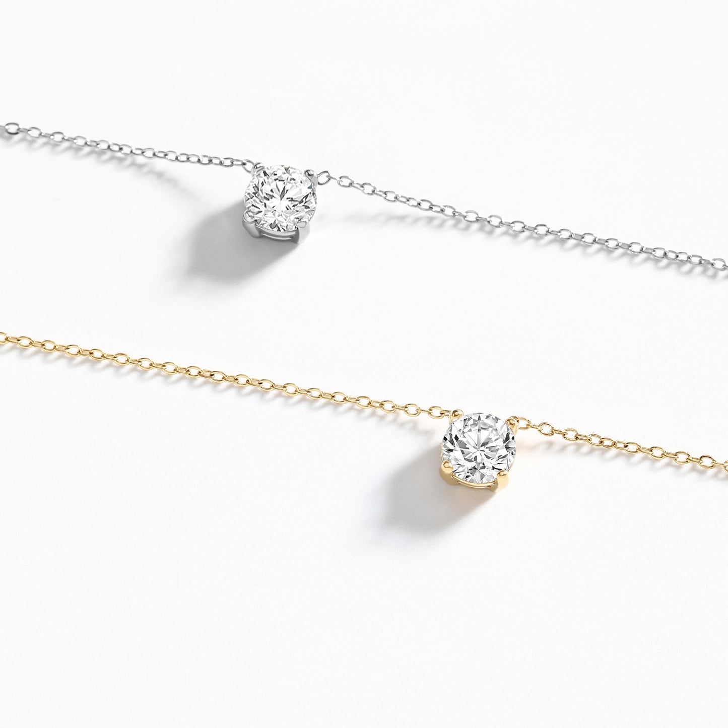 Dainty Solitaire Pendant Necklace
