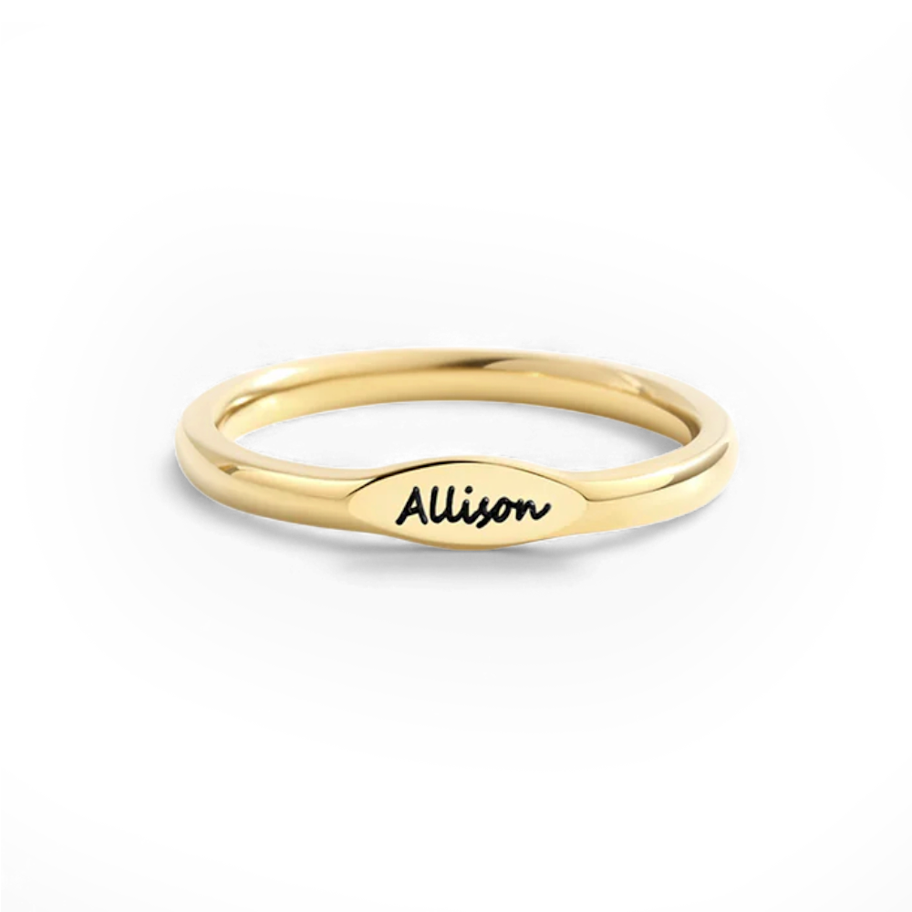 Skinny Name Ring