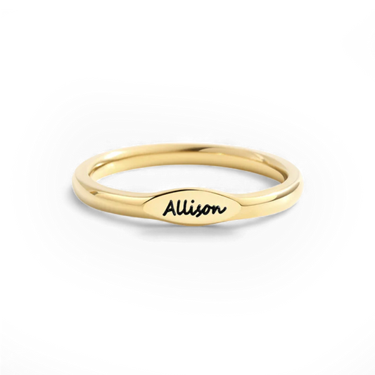 Skinny Name Ring