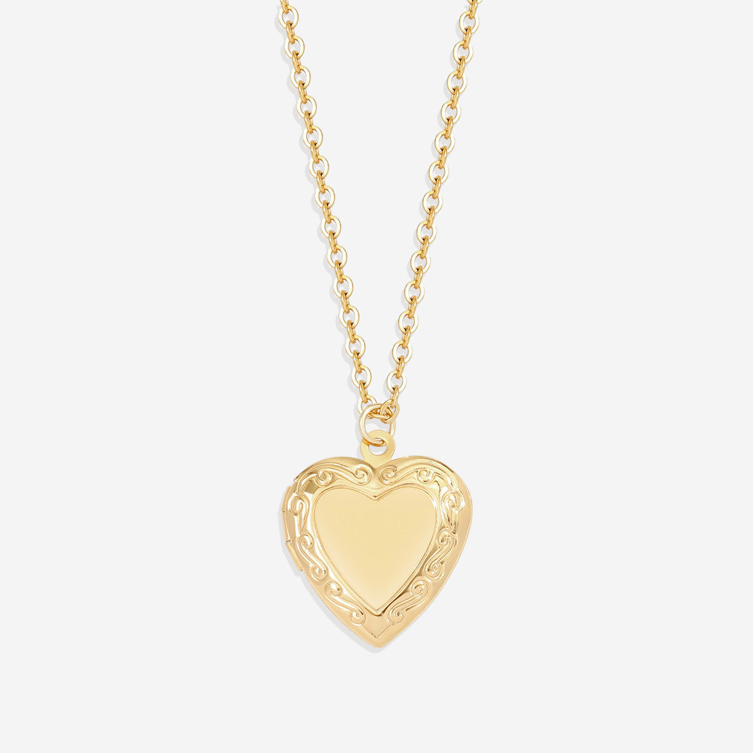 Personalized Heart Locket Necklace