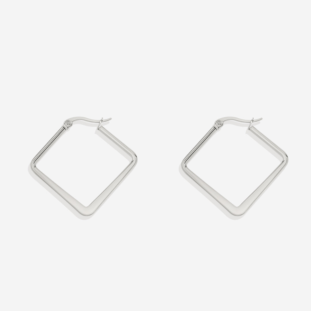 Geometric Girl Boss Hoop Earrings