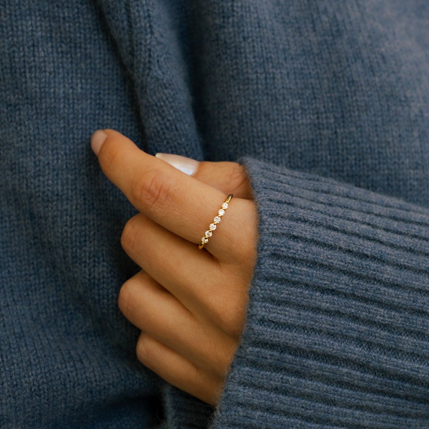 Brilliant Floating Diamond Ring