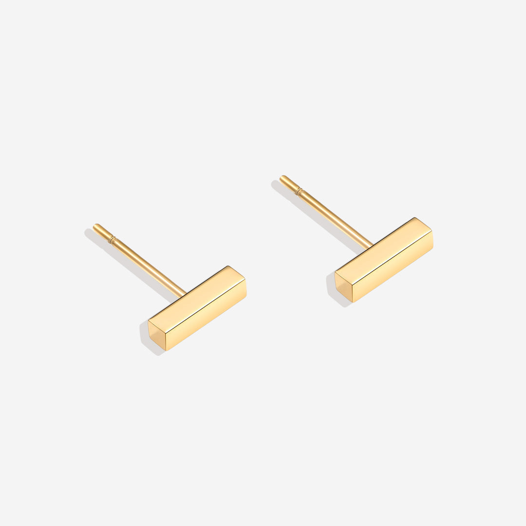 Dainty Bar Stud Earrings