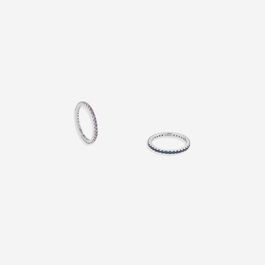 March Birthstone Eternity Stacking Ring