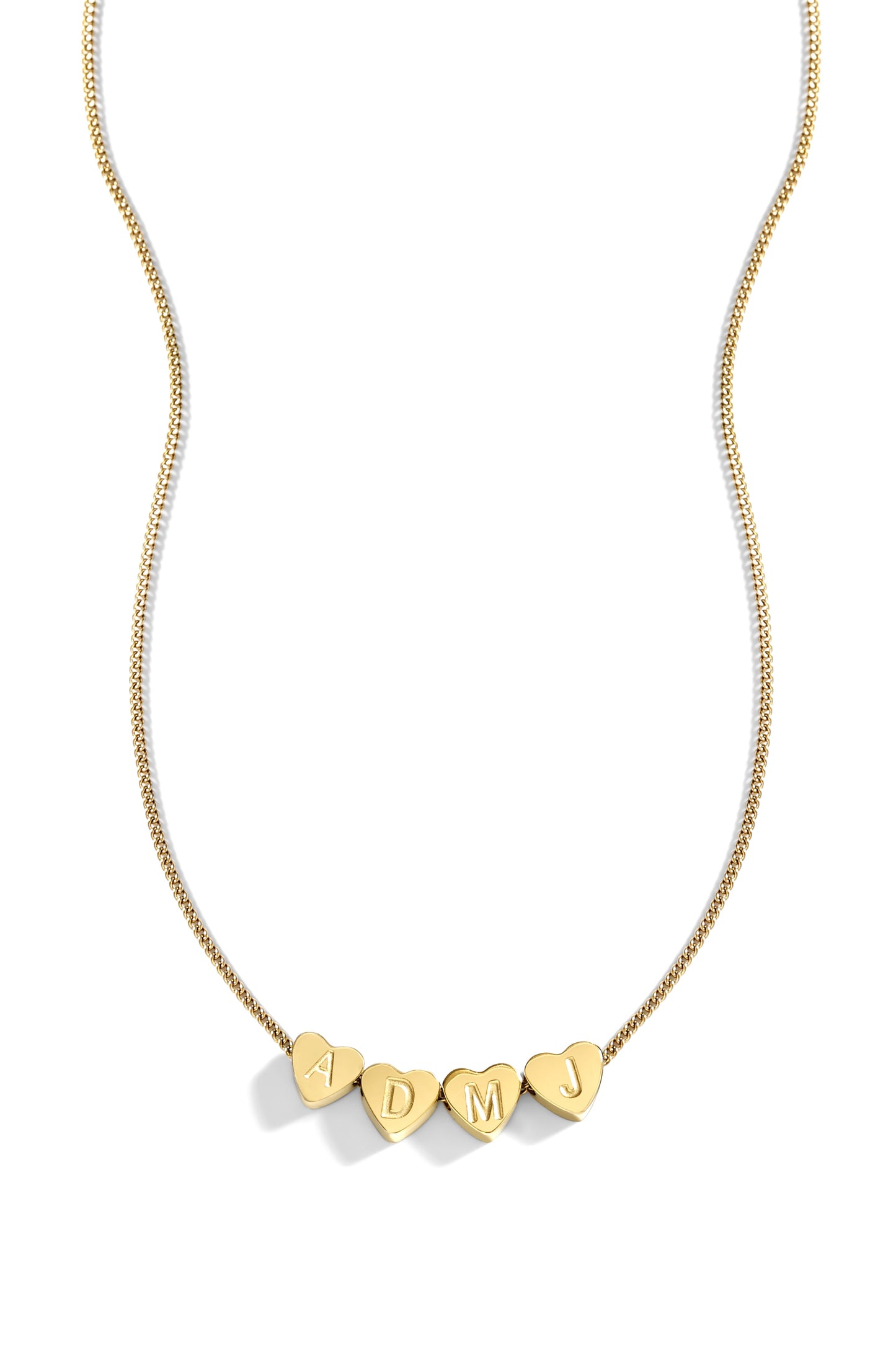 Dainty Heart Stacking Initial Necklace