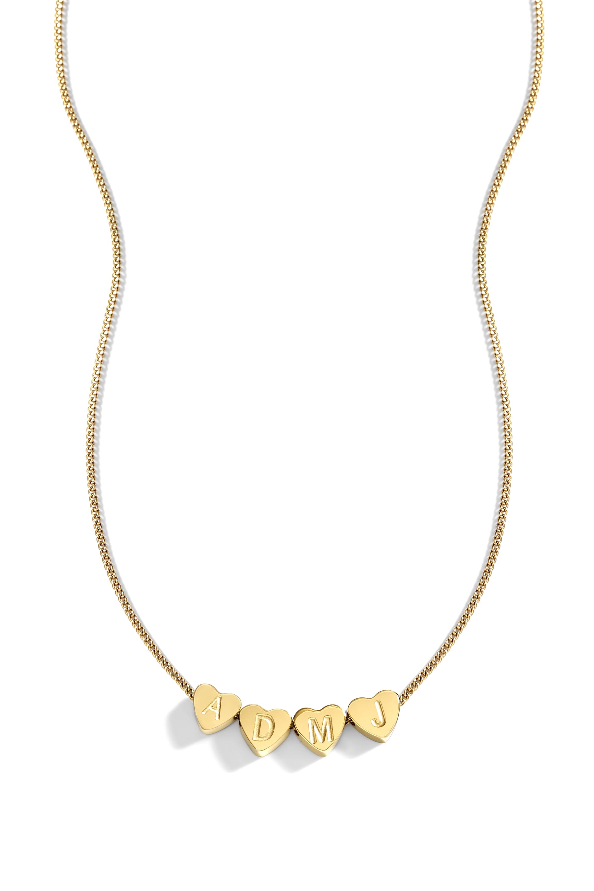 Dainty Heart Stacking Initial Necklace
