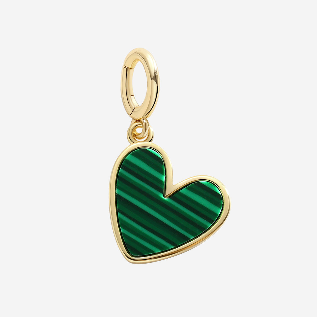 Natural Stone Heart Charm
