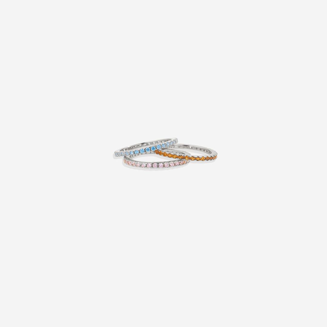 March Birthstone Eternity Stacking Ring