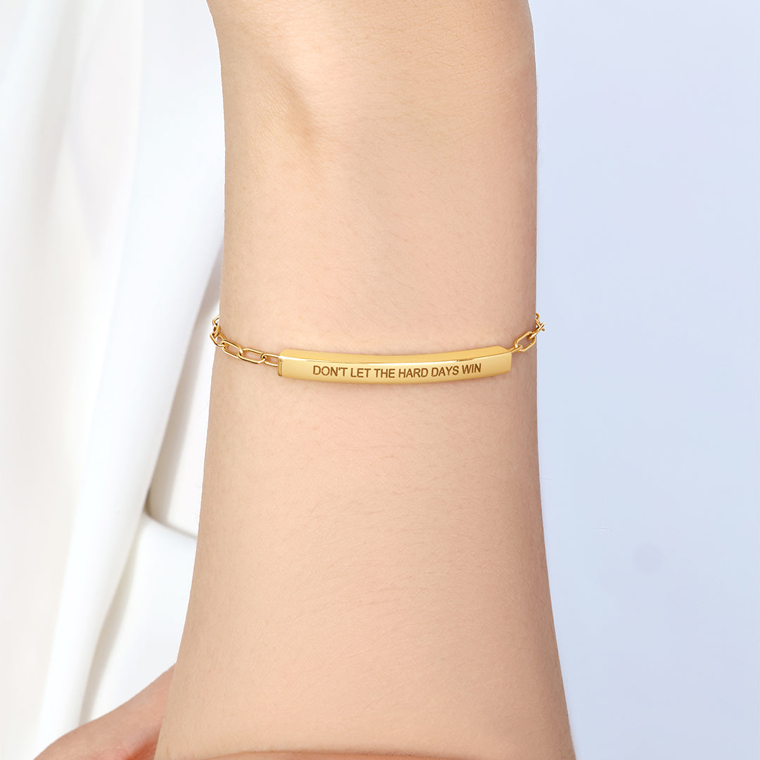 Don't Let The Hard Days Win Inspire Paperclip Bracelet