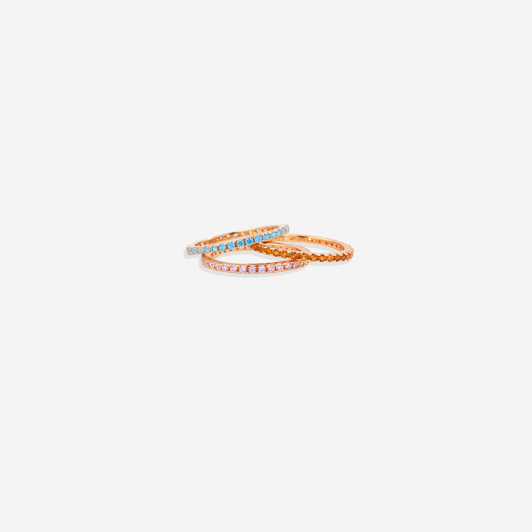 March Birthstone Eternity Stacking Ring