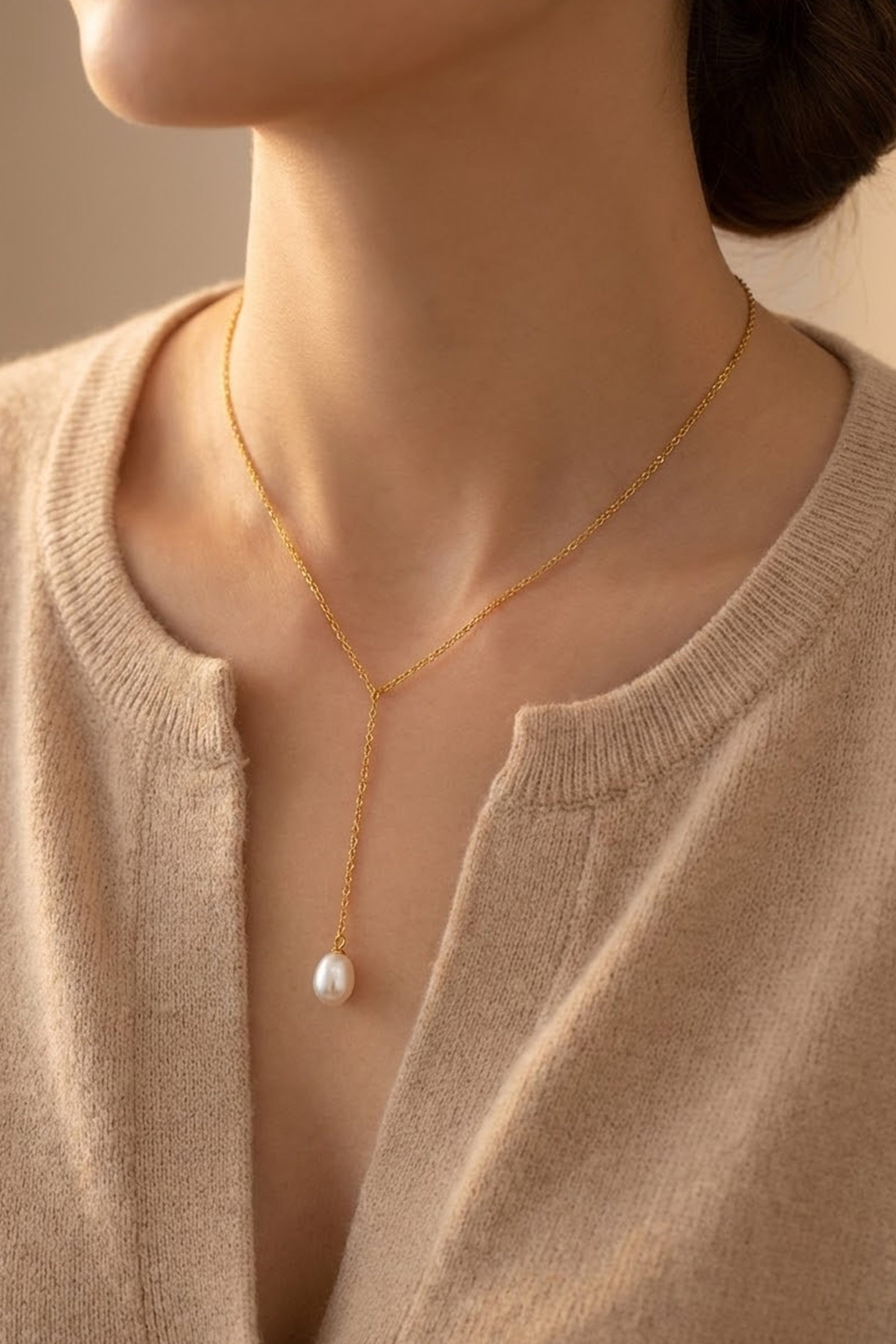Pearl Lariat Necklace