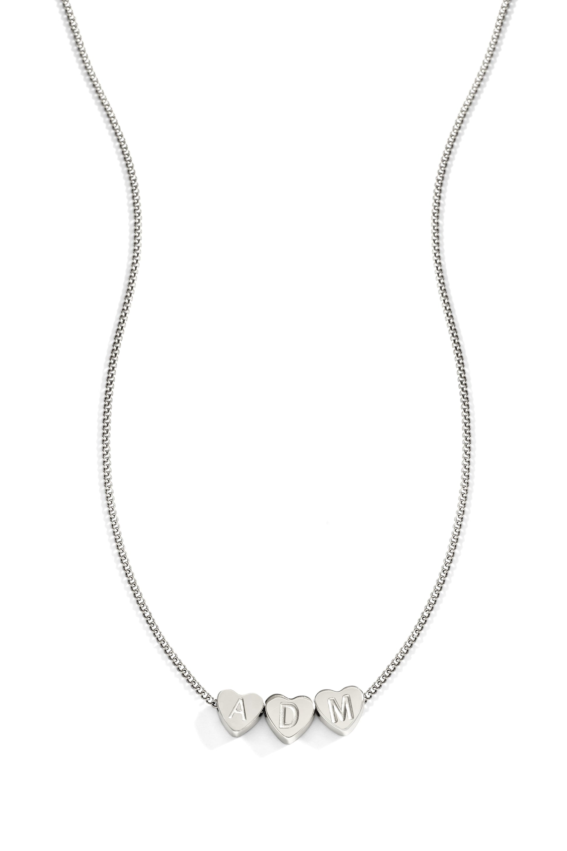 Dainty Heart Stacking Initial Necklace