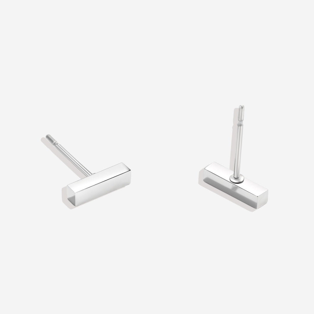 Dainty Bar Stud Earrings
