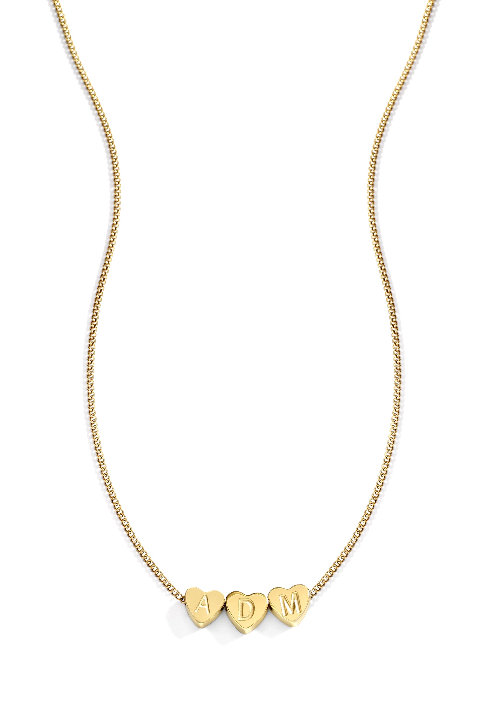 Dainty Heart Stacking Initial Necklace