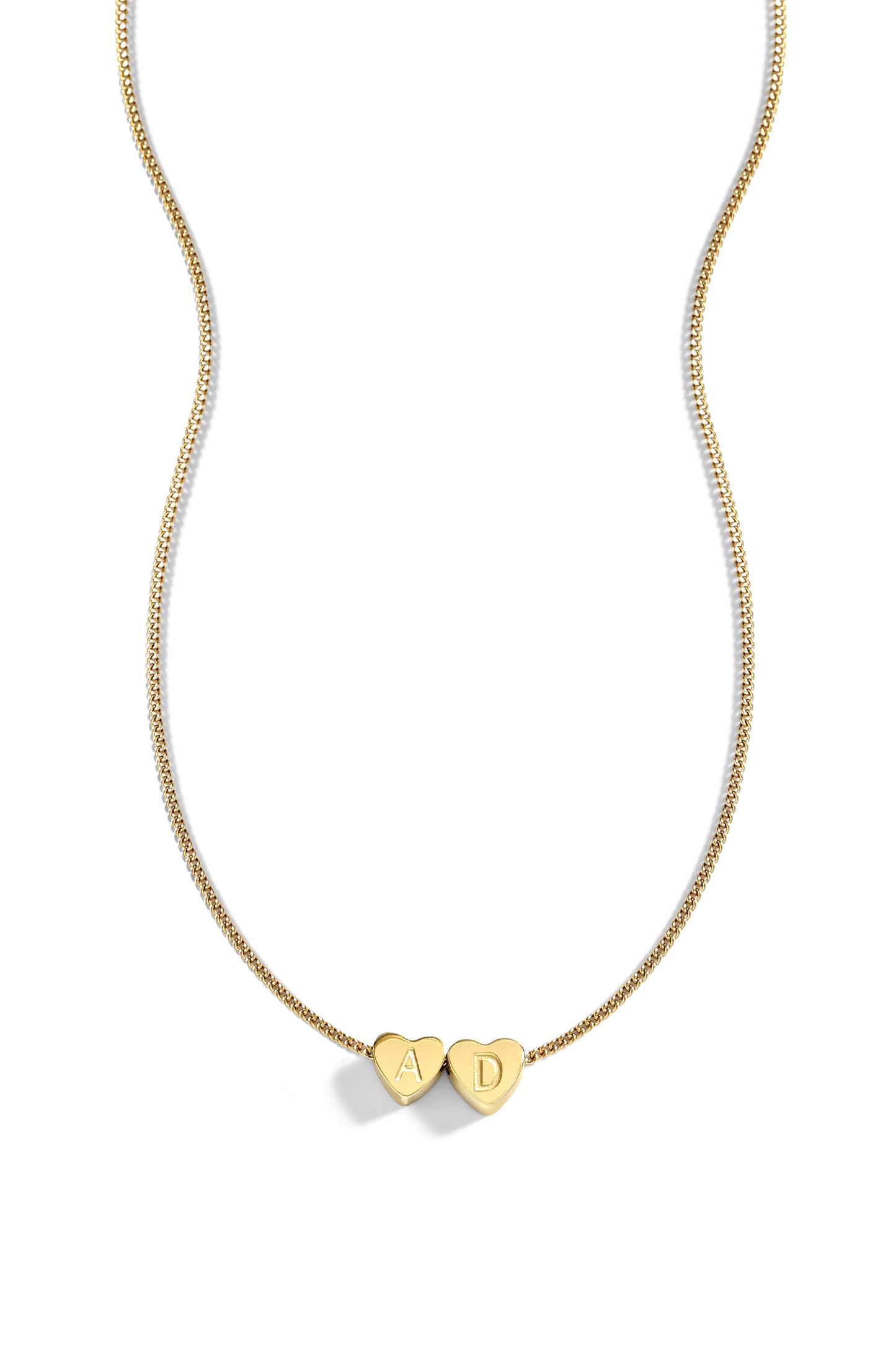 Dainty Heart Stacking Initial Necklace