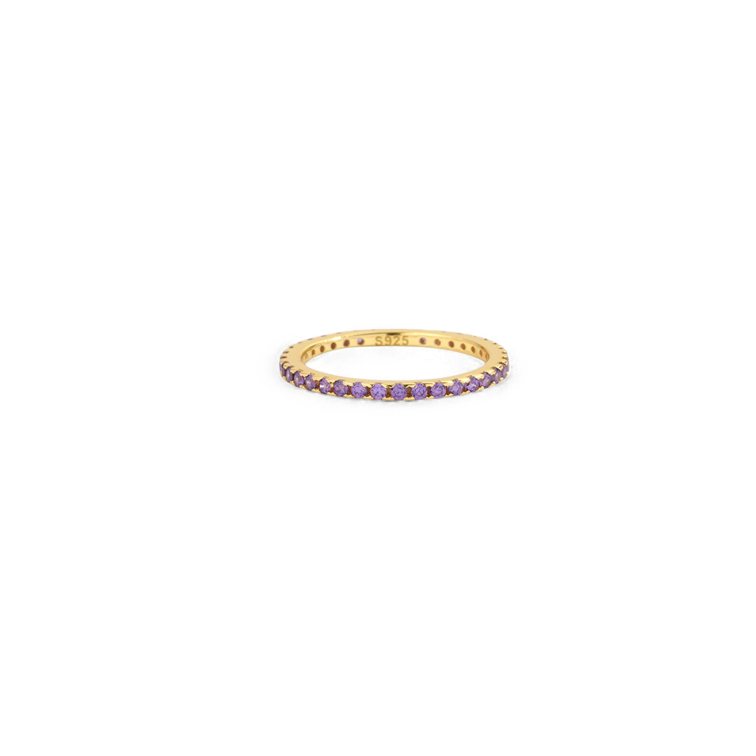 June Birthstone Eternity Stacking Ring