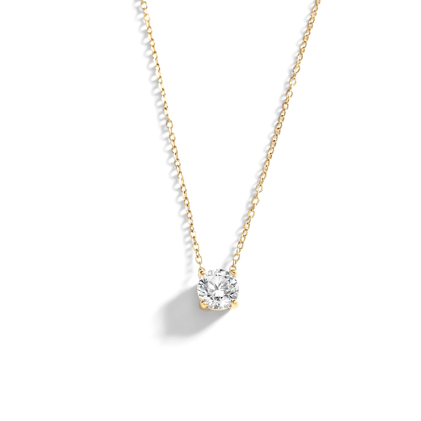 Dainty Solitaire Pendant Necklace