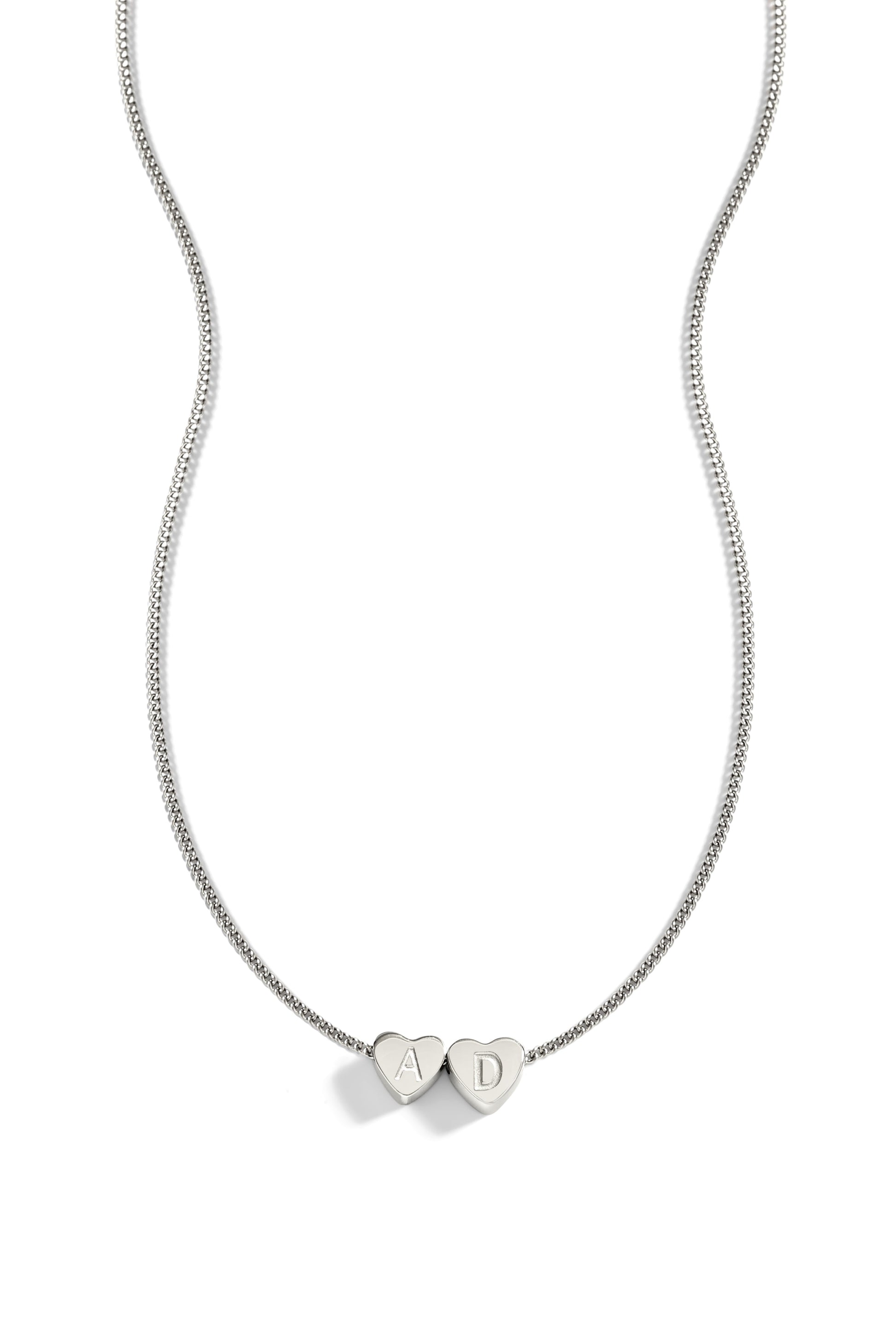 Dainty Heart Stacking Initial Necklace
