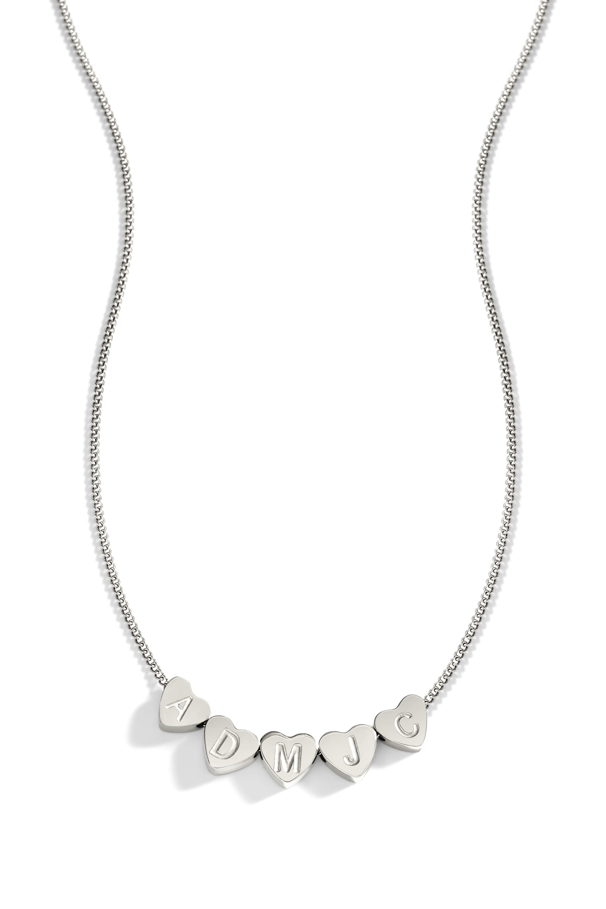 Dainty Heart Stacking Initial Necklace