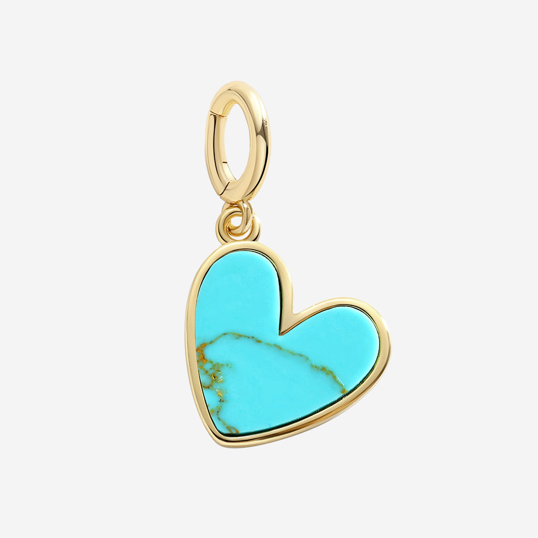 Natural Stone Heart Charm