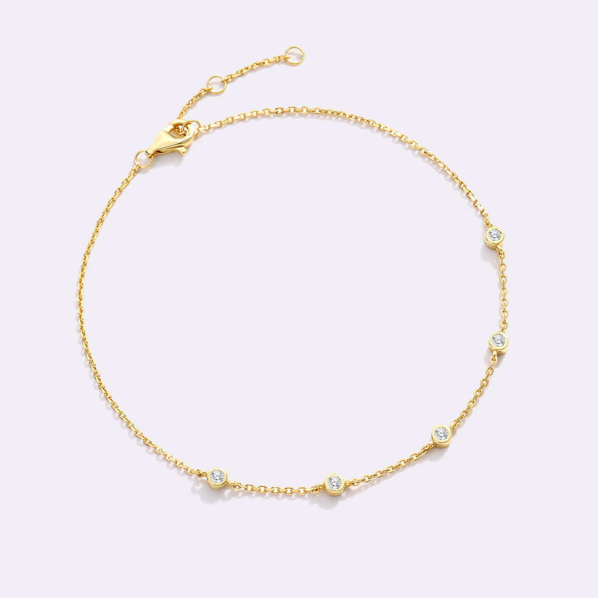 Bezel Set Diamond Bracelet