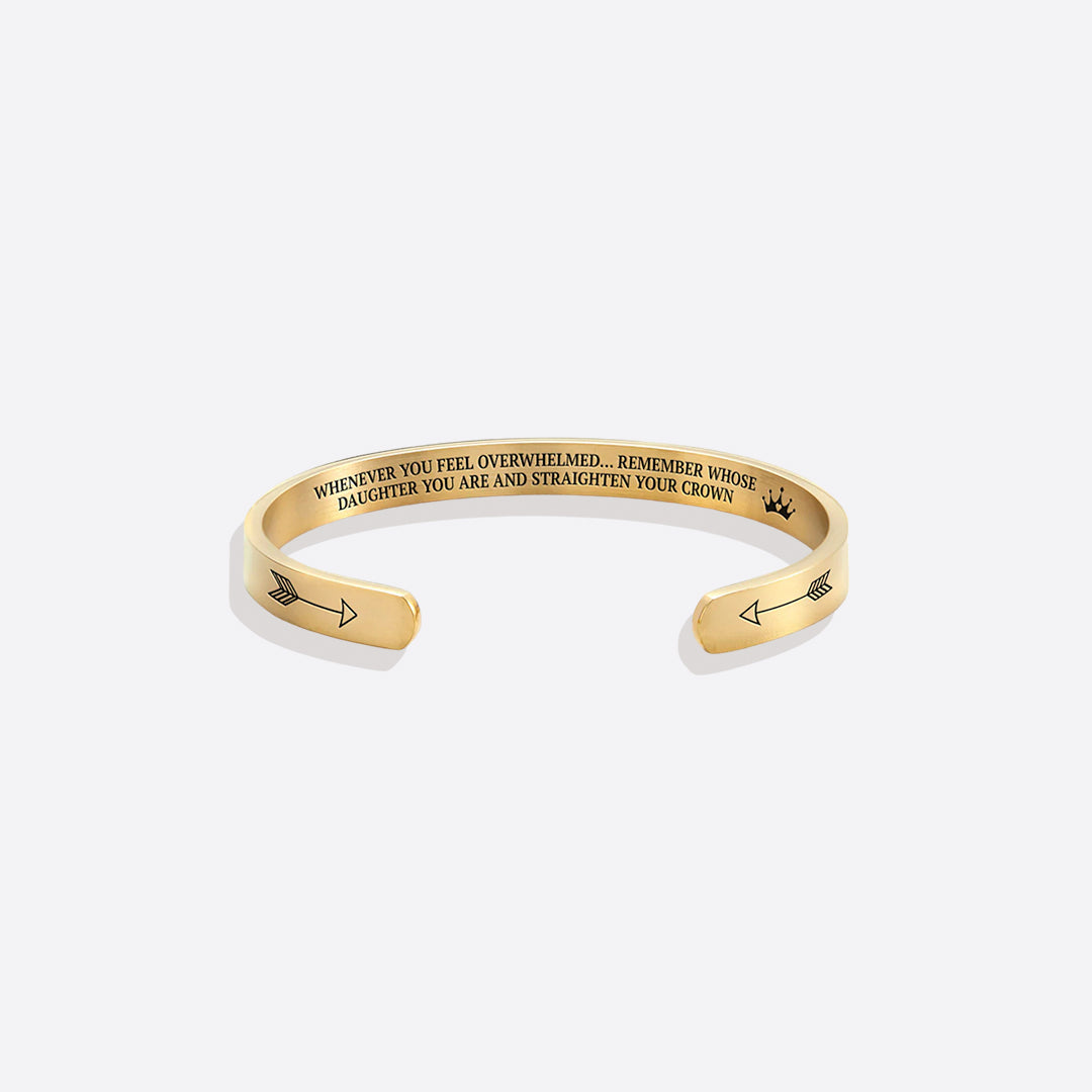 Remember Who You Are and Straighten Your Crown Cuff Bracelet