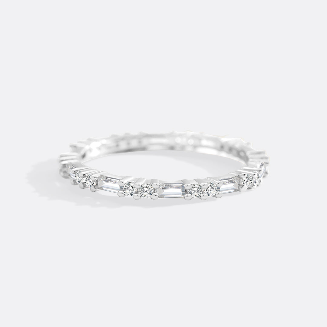 Baguette Gemstone Stacking Ring