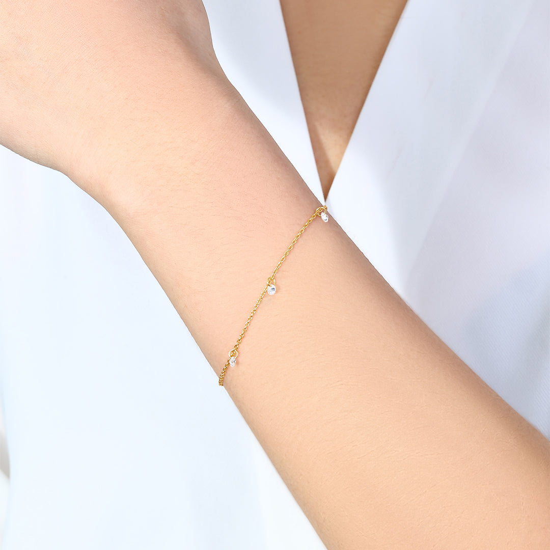 Dainty Diamond Station Bracelet