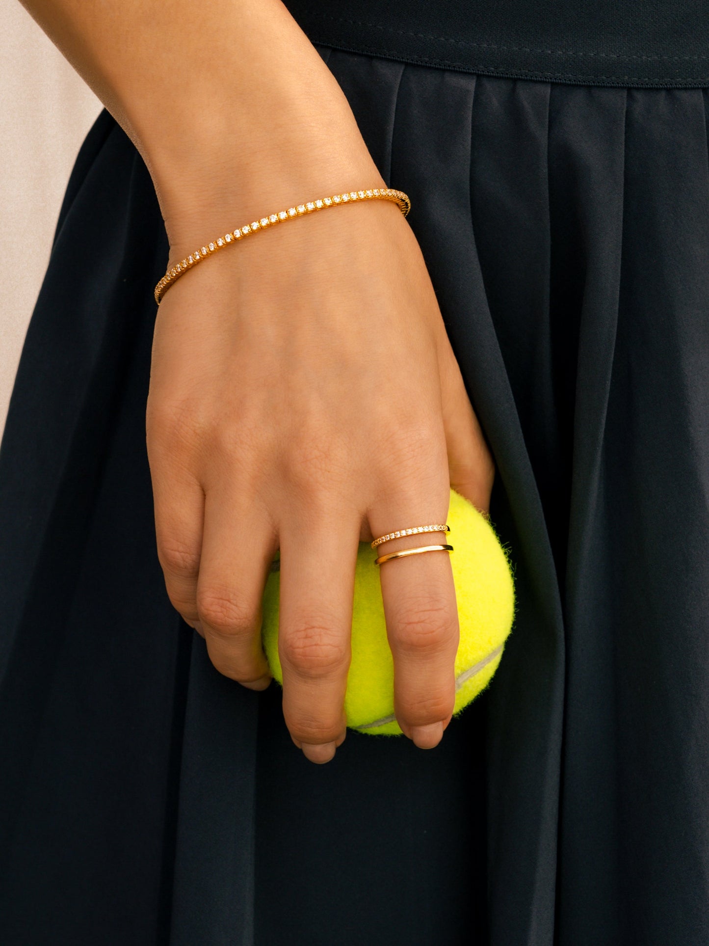 Double Band Pave Ring