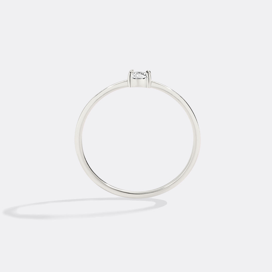 Dainty Baguette Birthstone Stacking Ring