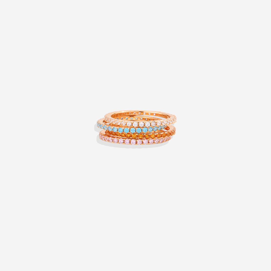 July Birthstone Eternity Stacking Ring