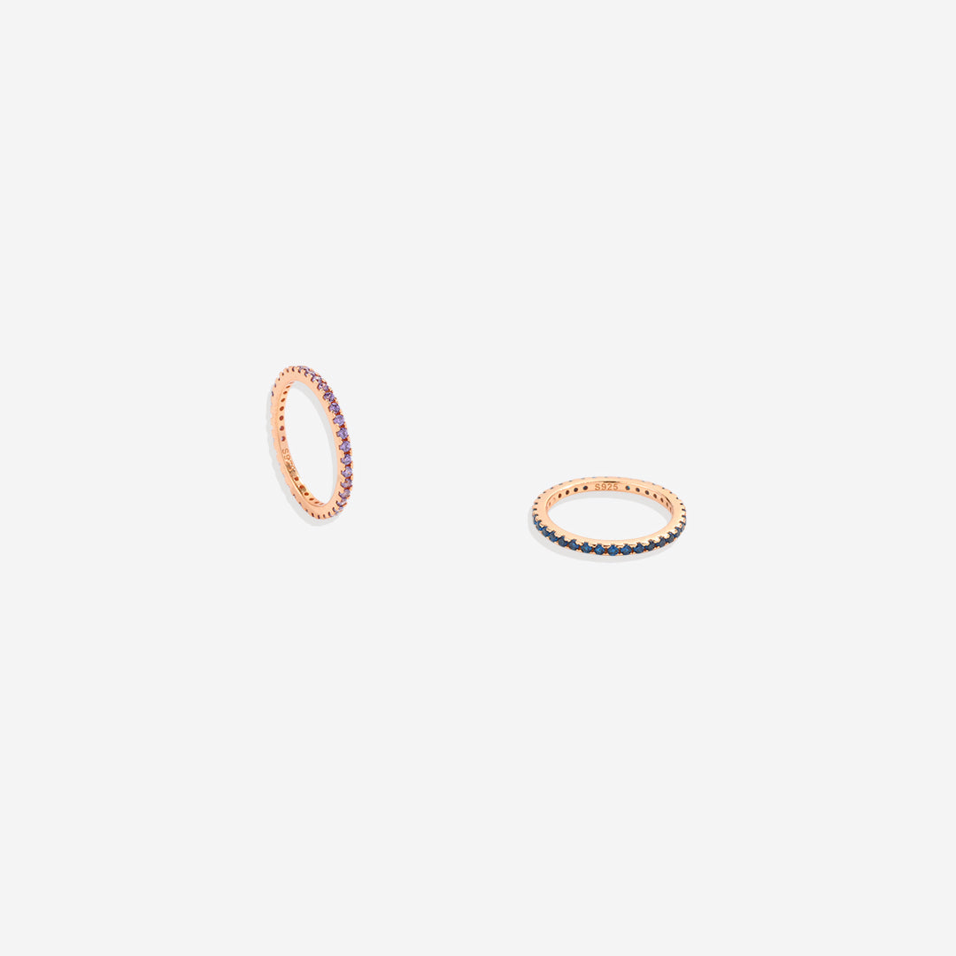 March Birthstone Eternity Stacking Ring