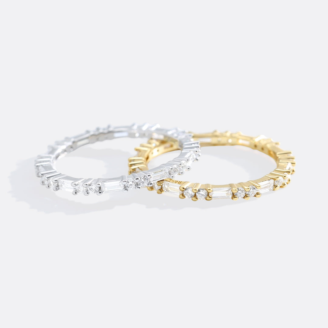 Baguette Gemstone Stacking Ring