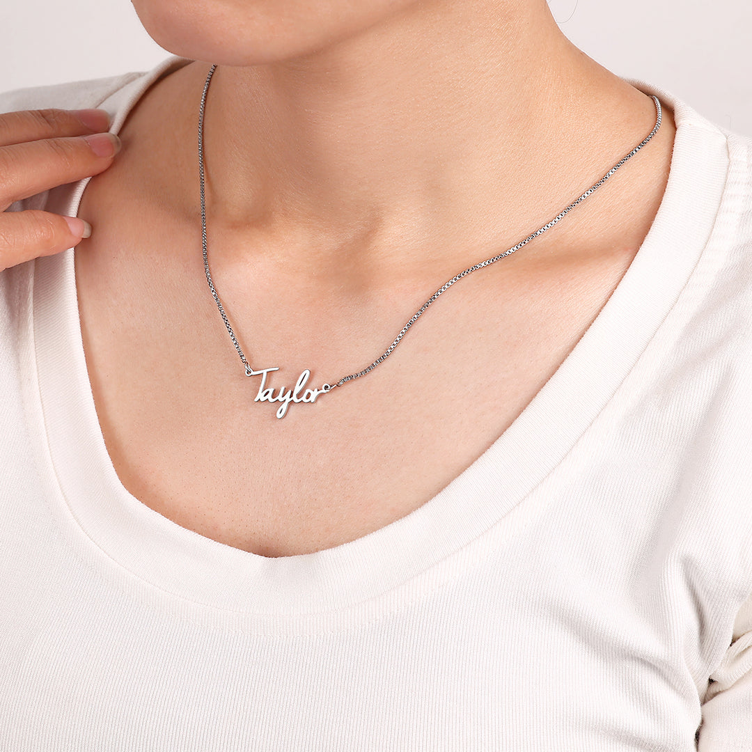 Fairy Name Necklace with Box Chain