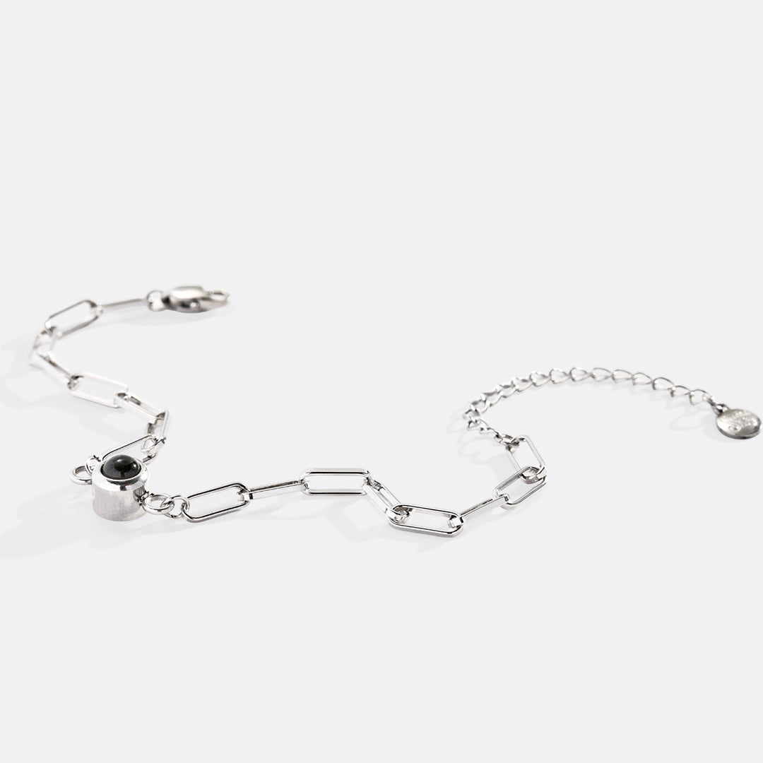Photo Bracelet with Paperclip Chain