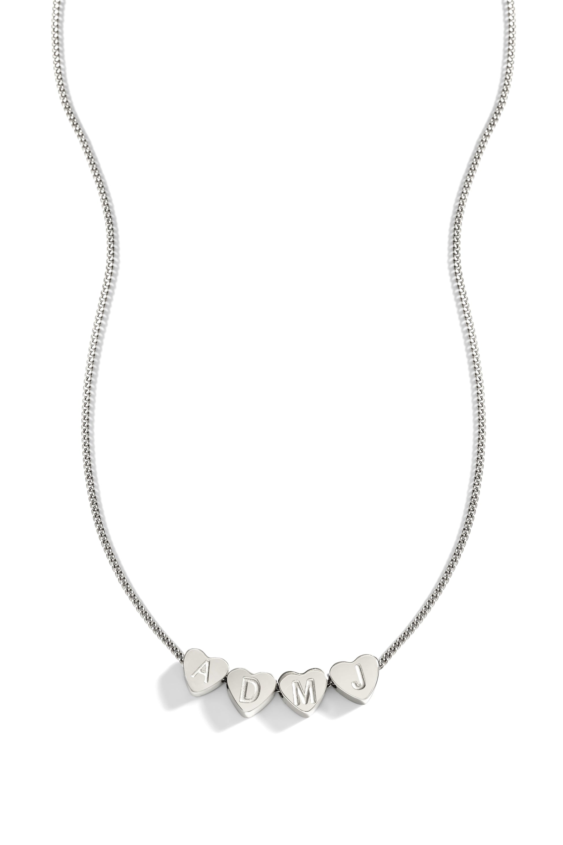 Dainty Heart Stacking Initial Necklace