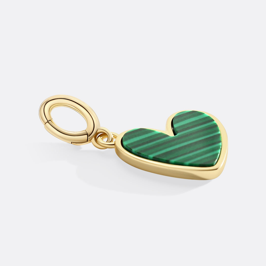 Natural Stone Heart Charm