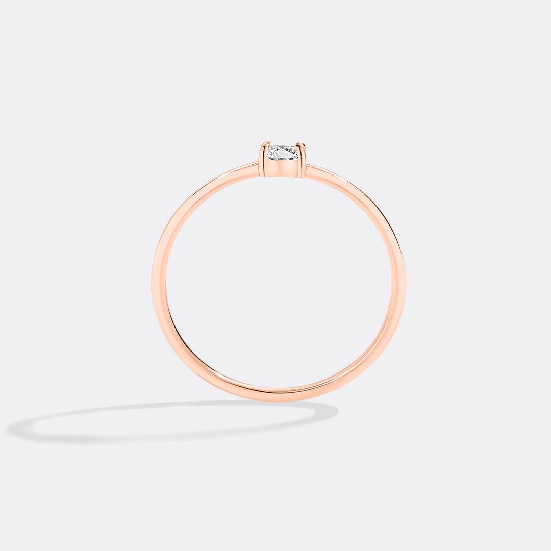Dainty Baguette Birthstone Stacking Ring