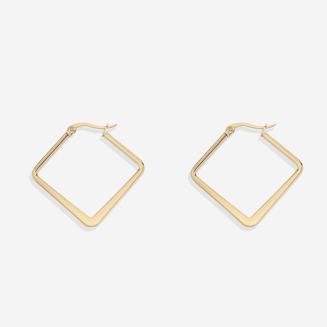 Geometric Girl Boss Hoop Earrings