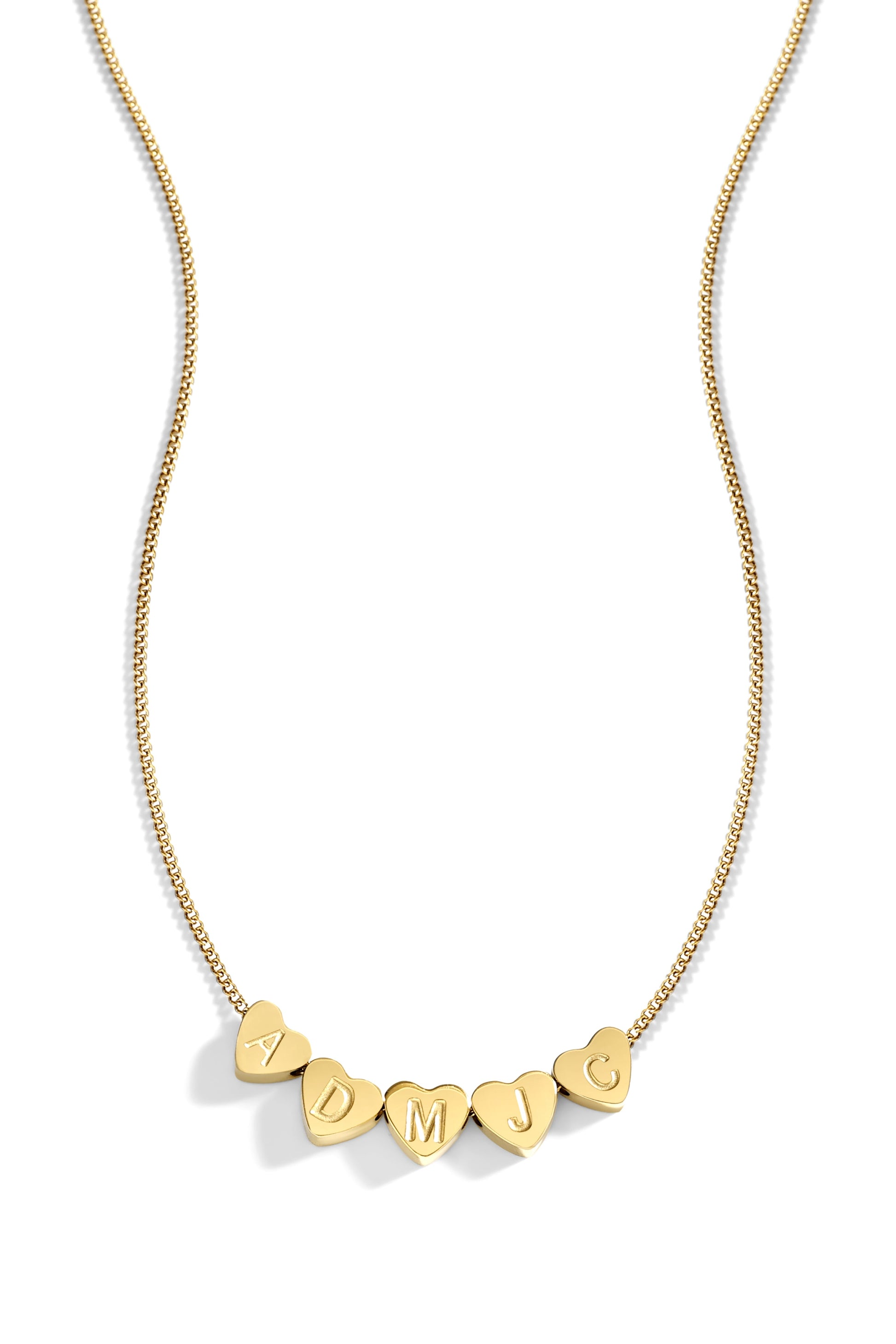 Dainty Heart Stacking Initial Necklace