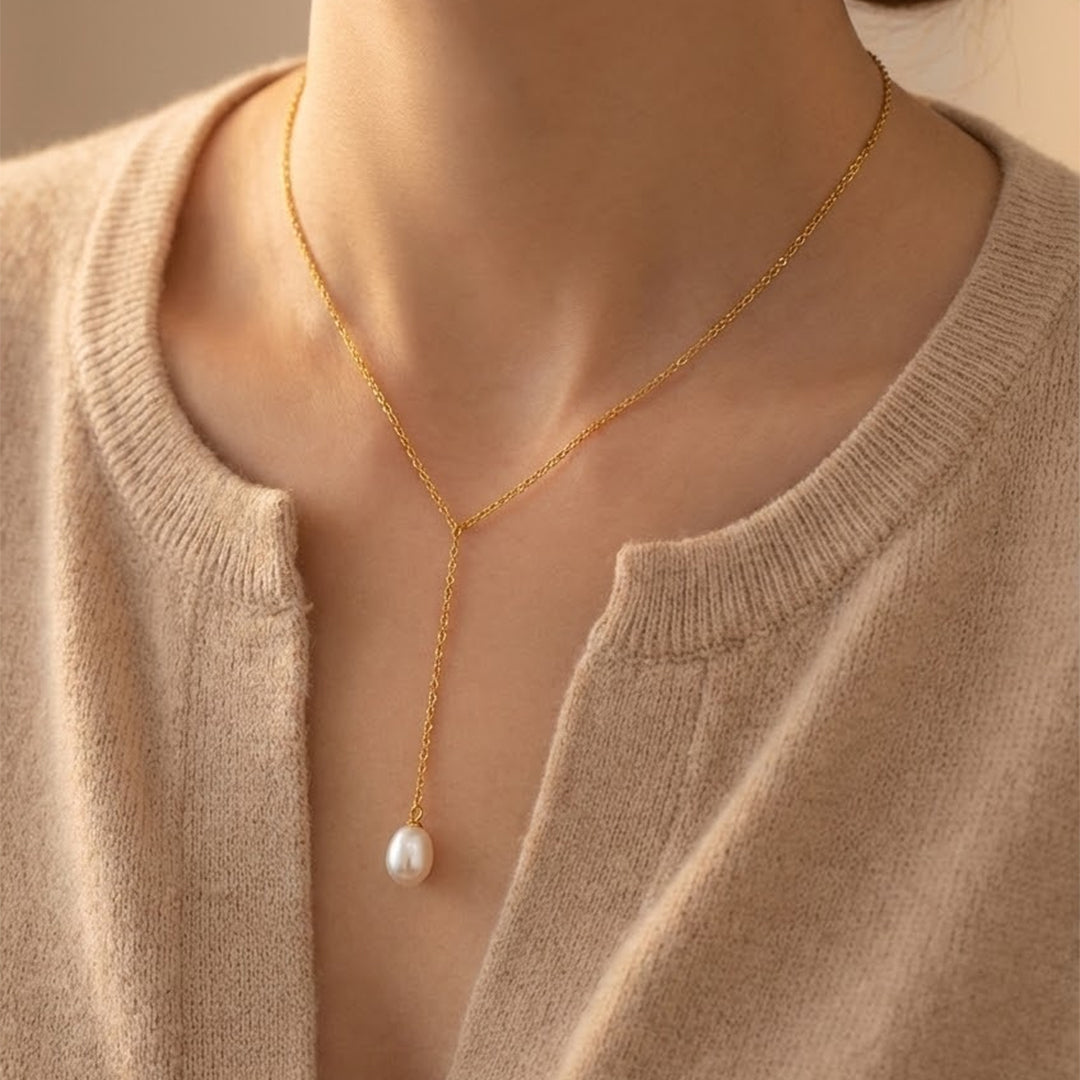 Pearl Lariat Necklace